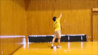 筋力に頼る腕振りと回外で打つハイバック Badminton Backhand Technique