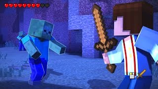 Minecraft: STORY MODE - Episode 1 Walkthrough Part 2 - EPIC ZOMBIE FIGHT!