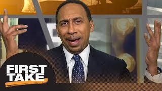 The Blasphemy! Stephen A. not cool with Russell Wilson working out with Yankees | First Take | ESPN