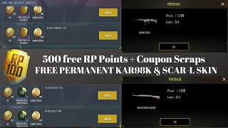 PUBG MOBILE | NEW VPN TRICK | FREE 500 RP POINTS + KAR98K & SCAR-L PERMANENT  SKIN | LEGENDARY ITEMS