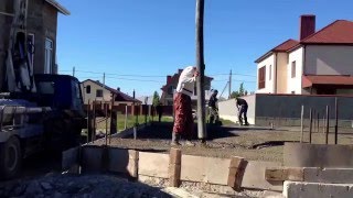 Заливаем плиту 1 этажа 23.04.2016