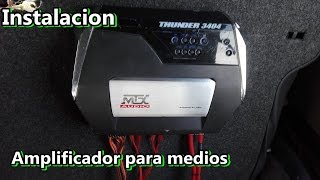 instalando Amplificador para Medios de 4 canales | MTX Thunder 3404