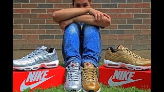 UNBOXING NIKE AIR MAX 95 'SILVER BULLET' + 'METALLIC GOLD' (REVIEW + ON-FEET)