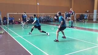 Men's doubles in slow motion Jim Laugesen / Marcus Bøgebjerg (GBK) vs. Lu / Andreasen (Hillerød)