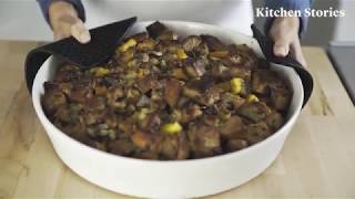 Bosch + Kitchen Stories Squash and Cranberry Stuffing with Sage Butter Recipe