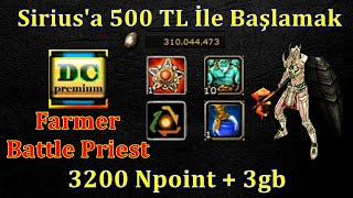 Knight Online Siriusta 500TL'lik Farmer Battle Priest Dizmek Bölüm #1