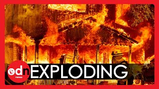 EXPLODING Wildfires Force Evacuations in Northern California