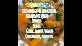 GINISANG MONGGO WITH SPINACH # SAUTEED MUNG BEANS