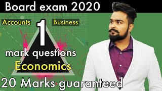? One Mark questions | 20 Marks guaranteed | Class 12 board exam 2020
