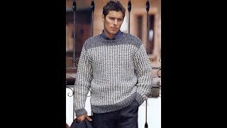 Вязаный Мужской Джемпер Спицами - 2019 / Knitted Men's Sweaters / Strickmänner Pullover