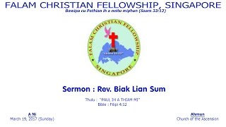 Rev Biak Lian Sum March 19, 2017