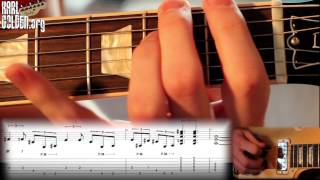 'HALO' - Main Riff Lesson - SLASH - With Tabs On Screen - (Karl Golden)