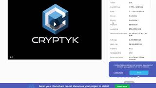 Рейтинги проекта Cryptyk на различных площадках