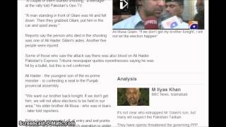 Gunmen abduct Pakistan ex-PM Gilani's son at election rally. 5/9/2013