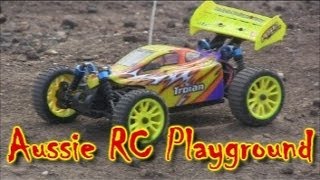 HSP Troian buggy 1/16 scale on dirt & jumps