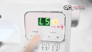 Janome DC 4030 (джаноме 4030) обзор - вытягивание образца строчки