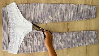 ¡RECICLA Hermoso TRAJE de BAÑO! ???? IDEA to RECYCLE OLD PANTS - TRANSFORMAR Ropa - DIY Swimsuit