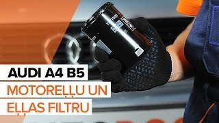 Kā nomainīt AUDI A4 B5 motoreļļu un eļļas filtru [PAMĀCĪBA]
