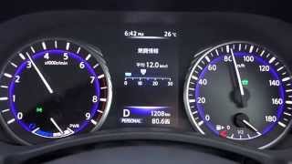 新型スカイラインハイブリッド 0-100 km/h 加速 (V37 350GT HV)