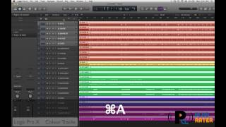 Logic Pro X Color Tracks and Regions