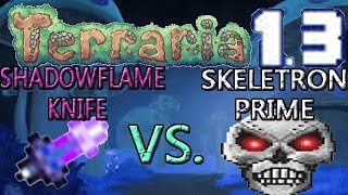 Terraria 1.3 Weapons VS. Expert Bosses: SHADOWFLAME KNIFE VS. SKELETRON PRIME!