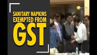 Sanitary napkins exempted from GST