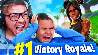 *NEW* TIER 100 SKIN IS OVERPOWERED!! LITTLE KID SQUEAKER BEATS EVERYONE! FORTNITE FUNNY MOMENTS