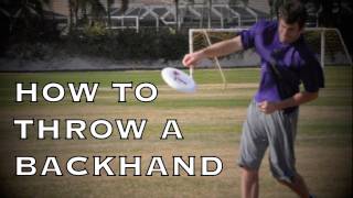 How To Throw A Backhand | Brodie Smith