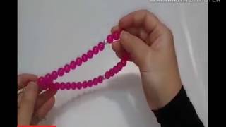 طريقة عمل سبحة بالمرمر//اكسسوارات سماح شمس??