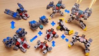 [LEGO Mini Robot Tutorial] Combiner Transformer Robot