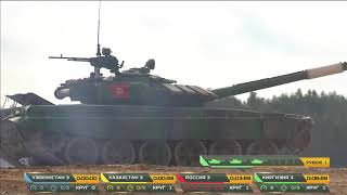 #МинобороныLive Шестой заезд индивидуальной гонки «Танкового биатлона» АрМИ-2020