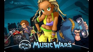?Девушка играет в Music Wars!