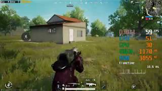 PUBG MOBILE ON PC -- GeForce GTX 1060 3GB -- Intel Core i3-8100 -- FPS Test