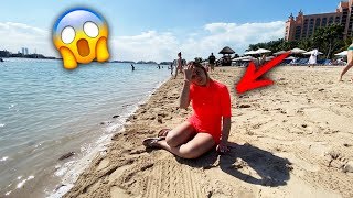 ЧТО ТО ПОШЛО НЕ ТАК НА ПЛЯЖЕ В ДУБАЙ ! МОРЕ ЗИМОЙ В ЯНВАРЕ МОЖНО ЛИ КУПАТЬСЯ? ОБЗОР ПЛЯЖА Atlantis