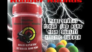 Rubber Paintballs for Self Defense! .68 Cal Hard Kinetic Rubber Balls