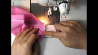 How to make a　circle bottom pouch.　巾着袋（丸底ポーチ）の作り方