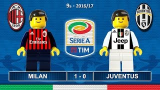 Milan Juventus 1-0 • Serie A 2017 (22/10/2016) goal highlights sintesi Lego Calcio