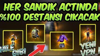 VPN İLE SANDIK AÇARAK %100 DESTANSI EŞYA ÇIKARMA ! HİLE GİBİ-PubgMobile