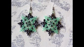 Серьги из бисера Звездочки