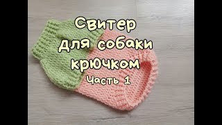 Свитер для собаки крючком, часть 1,DIY Clothes for dogs and cats