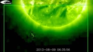High activity of the Giant UFOs near the Sun - August 9, 2013