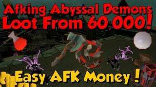 Loot From 60,000 Abyssal Demons! [Runescape 3] Easy AFK Money & XP!