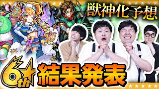 【モンスト】6周年「獣神化予想ドラフト会議」結果発表！！！