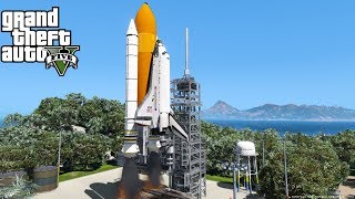 GTA 5 Grand Theft Space Mod | Working Space Shuttle Launch & Exploring Outer Space | Spoiler Alert