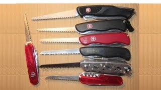 Тест пил Victorinox, Wenger и китайских копий Victorinox