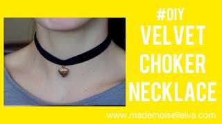 DIY: velvet choker necklace
