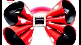 МК бантик из атласной ленты. Канзаши. Цветы из лент. DIY Ribbon bow