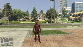 GTA 5 Mods - DeadPool (Marvel Hero) with Katana