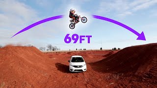 Dirt Bike Jump with Two People!