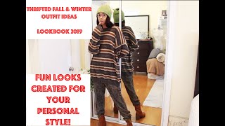 THRIFTED FALL & WINTER OUTFIT IDEAS | LOOKBOOK 2019